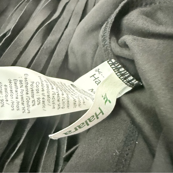 HALARA Crossover High Waisted 2-in-1 Fringe Hem Bodycon Mini Suede Party Skirt - Picture 3 of 6